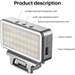 Mini Panel de Luz LED VIJIM CL08 con Soporte de Pinza - Miniatura 5