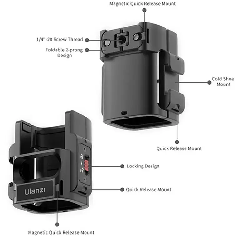 Adaptador Ulanzi PK-06 Expansor para DJI Osmo Pocket 3 7