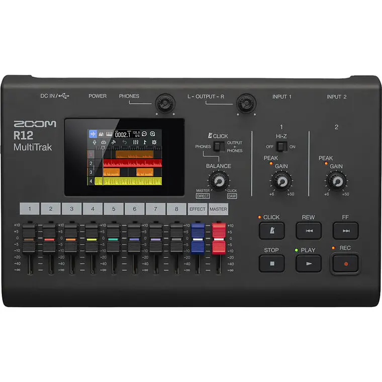Grabadora Portátil Zoom R12 MultiTrak y Controlador 4