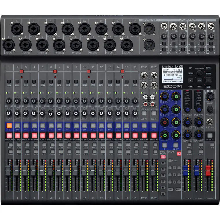 Mezclador Zoom LiveTrak L-20 y Grabador Multipista 5
