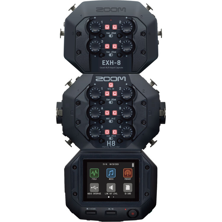 Cápsula de Entrada XLR Zoom EXH-8 para Grabadora H8 2