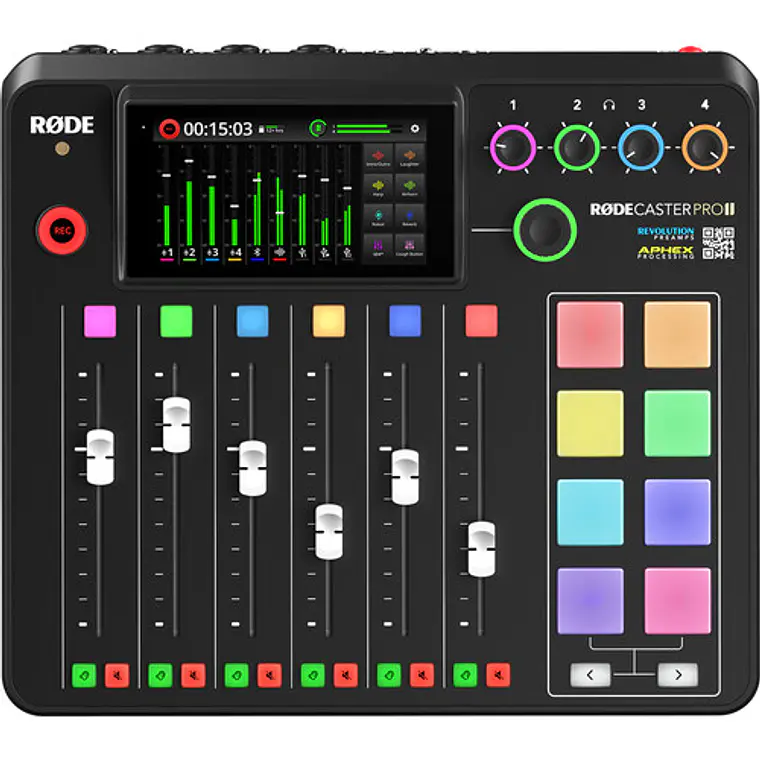 Interfaz de Producción de Audio Rode RODECaster Pro II para Podcast y Streaming 7