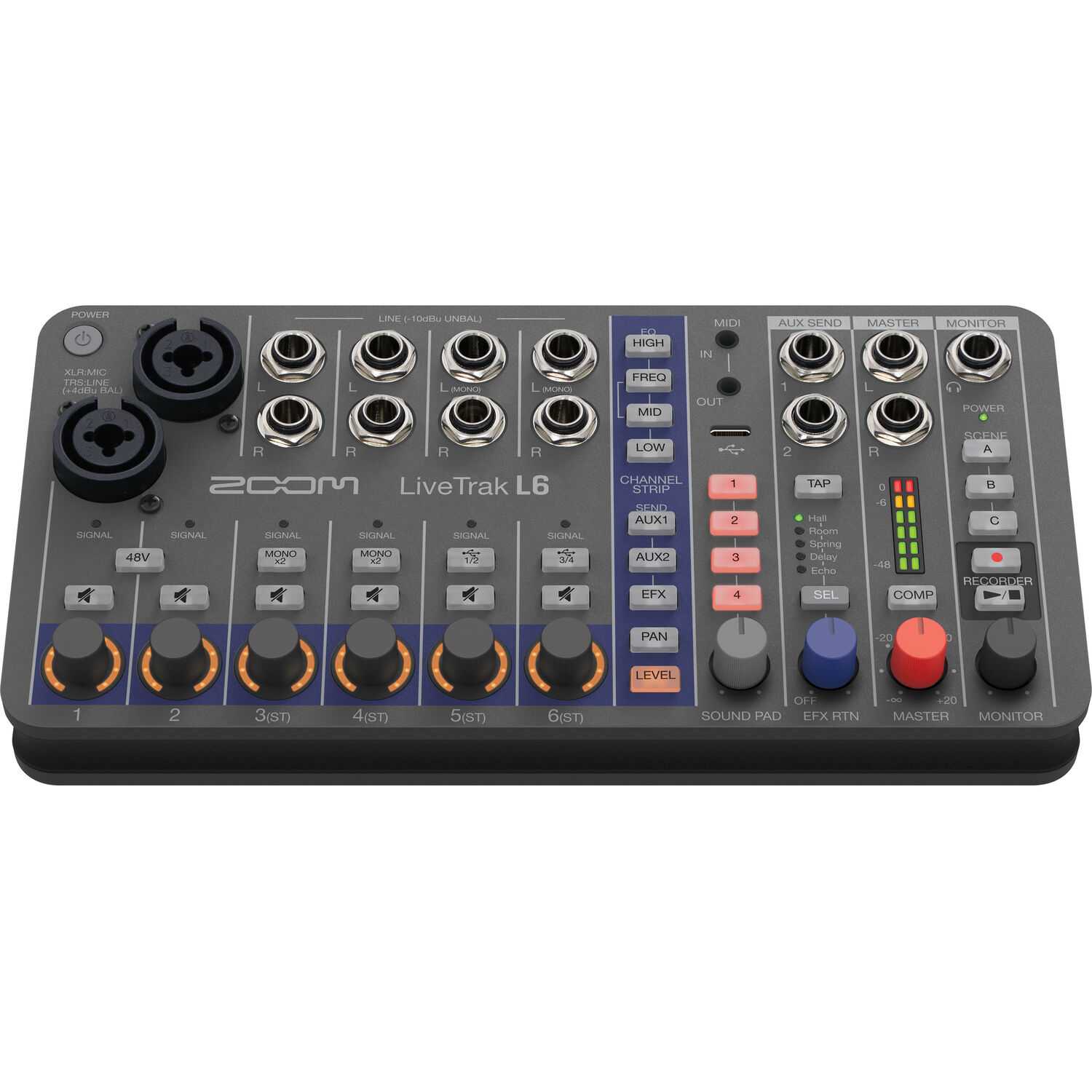 Mezclador/Grabador Zoom L-6 LiveTrak de 6 Canales 3