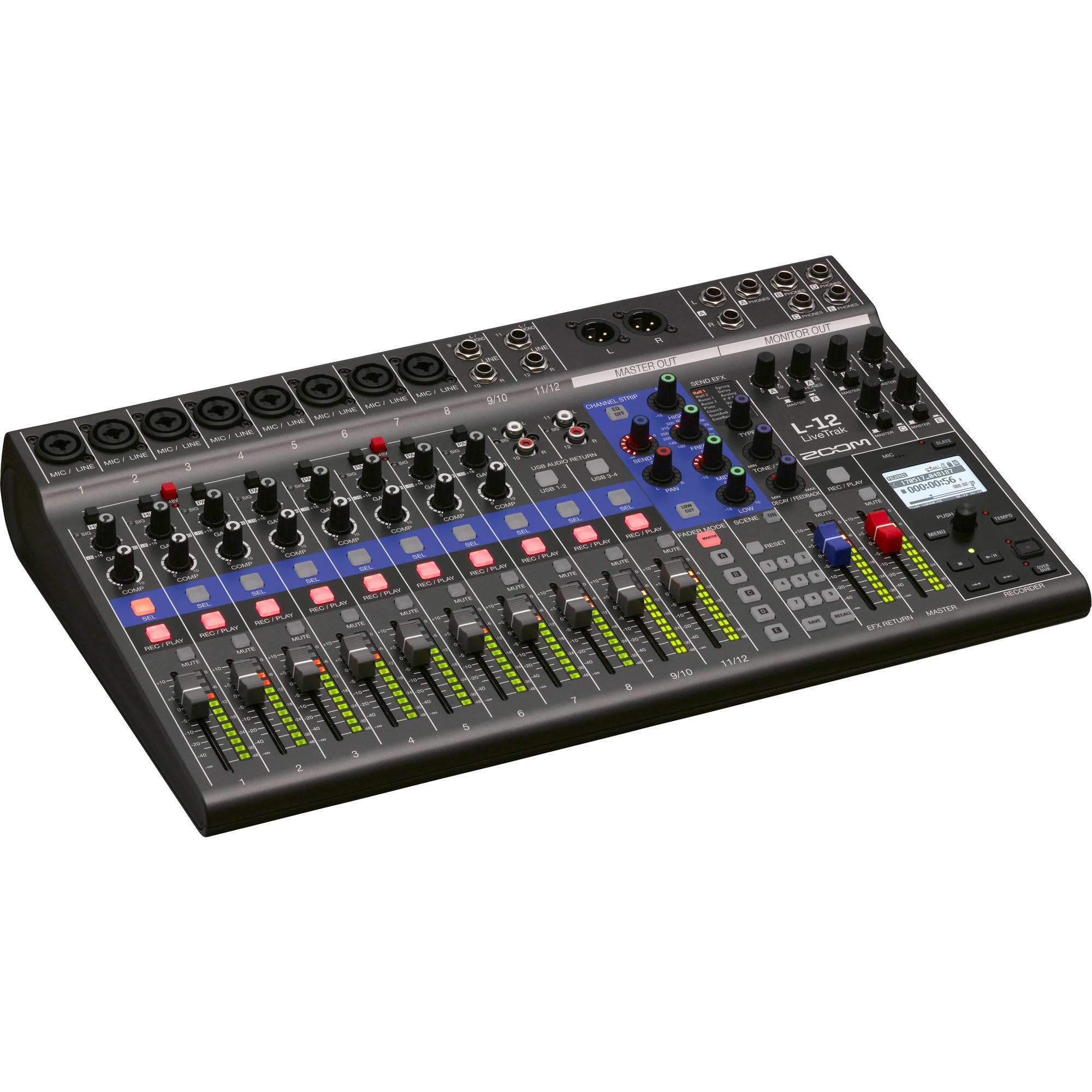 Mixer/Grabadora Zoom L-12 LiveTrak de 12 canales 1