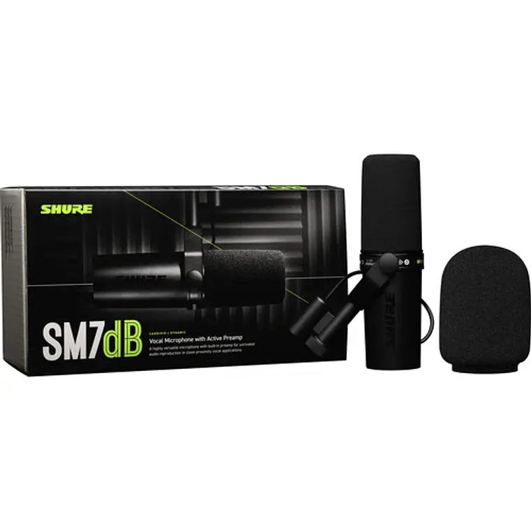 Micrófono Vocal Dinámico Shure SM7dB con Preamplificador Integrado 9