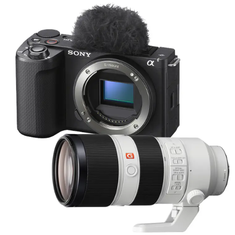 Kit Versátil Cámara Mirrorless Sony ZV-E10 MK II Body + Lente Sony FE 70-200mm f/2.8 GM OSS 1