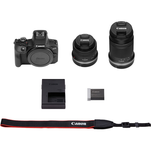 Cámara Mirrorless Canon EOS R100 con Lentes RF-S 18–45 mm y 55–210 mm 14