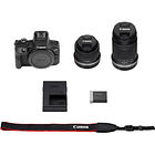 Cámara Mirrorless Canon EOS R100 con Lentes RF-S 18–45 mm y 55–210 mm 14