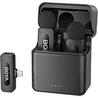 Micrófono Lavalier Inalámbrico Doble Boya BY-V3 Combo con Conectores USB-C y Lightning 2