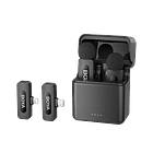 Micrófono Lavalier Inalámbrico Doble Boya BY-V3 Combo con Conectores USB-C y Lightning 1