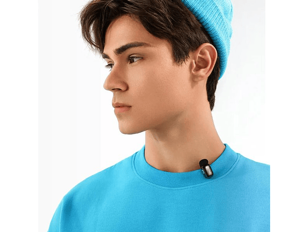 Sistema de Micrófono Inalámbrico Doble Boya BOYAMINI 2-01 para 2 Personas con Conectores Lightning y USB-C 