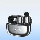 Sistema de Micrófono Inalámbrico Doble Boya BOYAMINI 2-01 para 2 Personas con Conectores Lightning y USB-C (Lunar Silver) 6