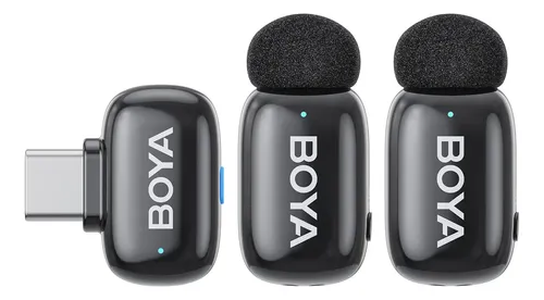 Micrófono Lavalier Inalámbrico Doble Boya BOYAMINI 2-02 con Conector USB-C (Negro Mate) 2