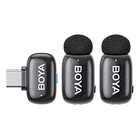 Micrófono Lavalier Inalámbrico Doble Boya BOYAMINI 2-02 con Conector USB-C (Negro Mate) 2