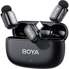 Micrófono Lavalier Inalámbrico Doble Boya BOYAMINI 2-02 con Conector USB-C (Negro Mate) 1