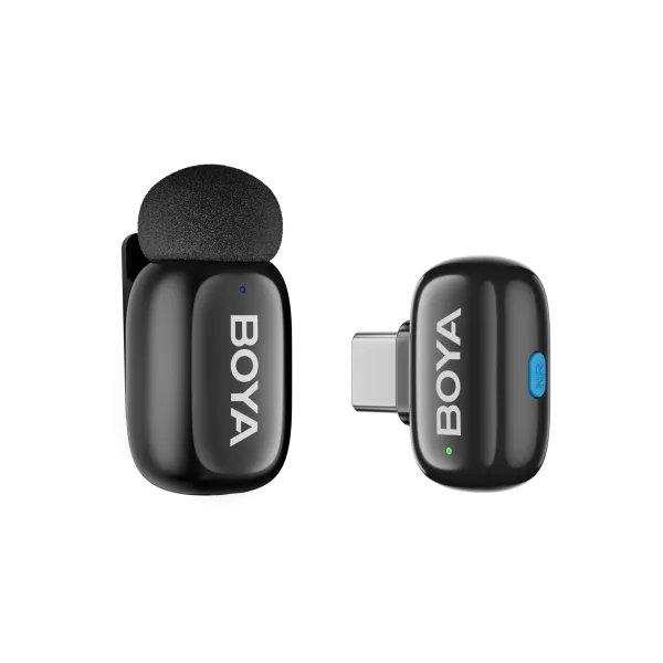 Micrófono Lavalier Inalámbrico Boya Mini 2-06 con IA para Reducción de Ruido 1