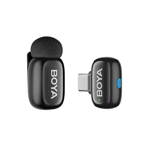 Micrófono Lavalier Inalámbrico Boya Mini 2-06 con IA para Reducción de Ruido