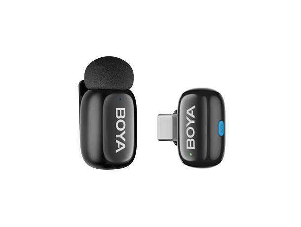 Micrófono Lavalier Inalámbrico Boya Mini 2-06 con IA para Reducción de Ruido