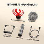 Micrófono Cardioide Boya BY-MM1 AI con Reducción de Ruido por IA 14