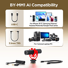 Micrófono Cardioide Boya BY-MM1 AI con Reducción de Ruido por IA 12