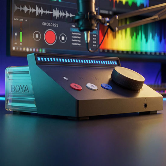 Interfaz de Audio y Mezcladora Boya Caster X1 con Conexión USB-C 10