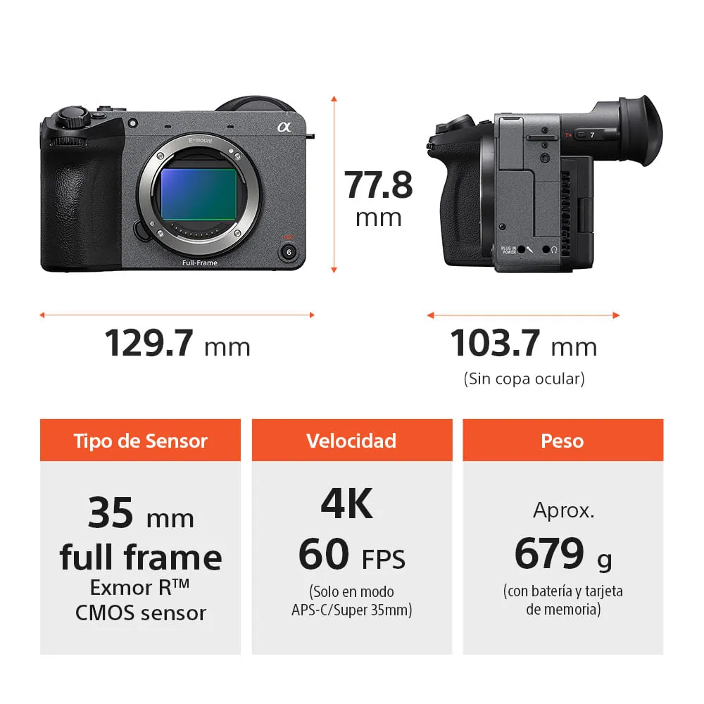 Cámara Sony Cinema FX2 4K Full Frame - Body 9
