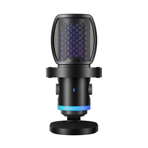 Micrófono de Escritorio Boya CastMic G40 con Iluminación RGB, Cancelación de Ruido y Conexión USB