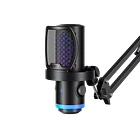 Micrófono de Escritorio Boya CastMic G40B con Brazo, Iluminación RGB, Cancelación de Ruido y Conexión USB 4