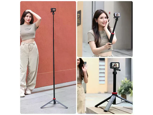 Mini Trípode con Soporte para Cámaras Deportivas con Barra Extensora de 1.4 m Ulanzi Go-Quick II