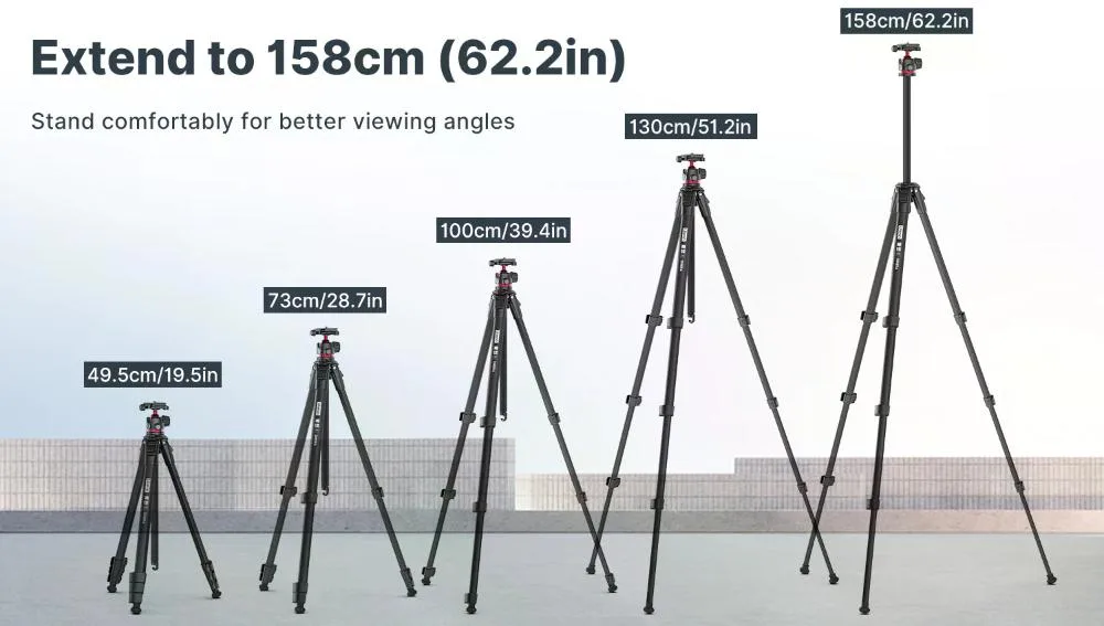 Trípode Liviano y Estable para Viajes Ulanzi Ombra MT-55 5