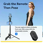 Trípode y Barra Selfie con Control Remoto Bluetooth Ulanzi MT-70 6