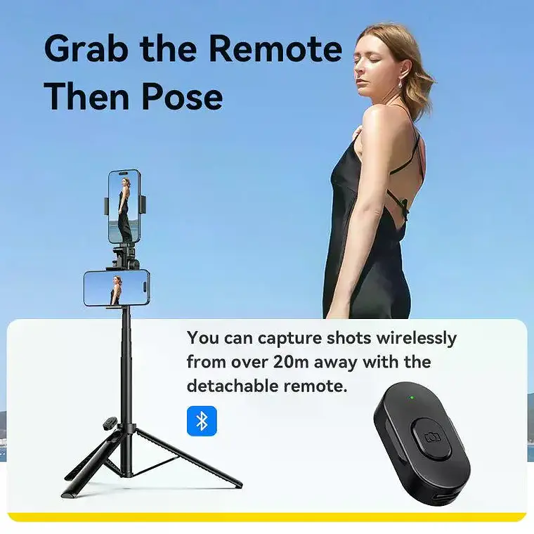 Trípode y Barra Selfie con Control Remoto Bluetooth Ulanzi MT-70 6