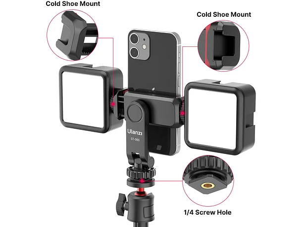 Soporte para Teléfonos en Trípode o Cámaras Ulanzi ST-06S