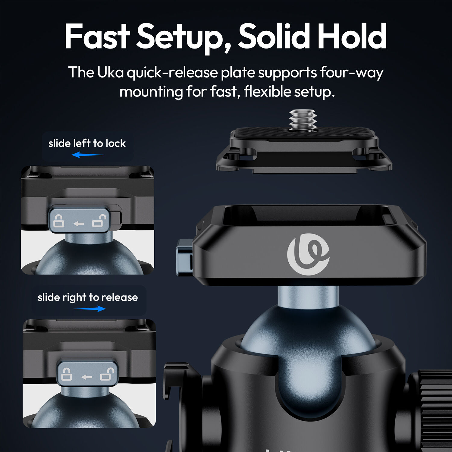 Cabezal de Bola con Liberación Rápida Ulanzi T100 UKA C062 5
