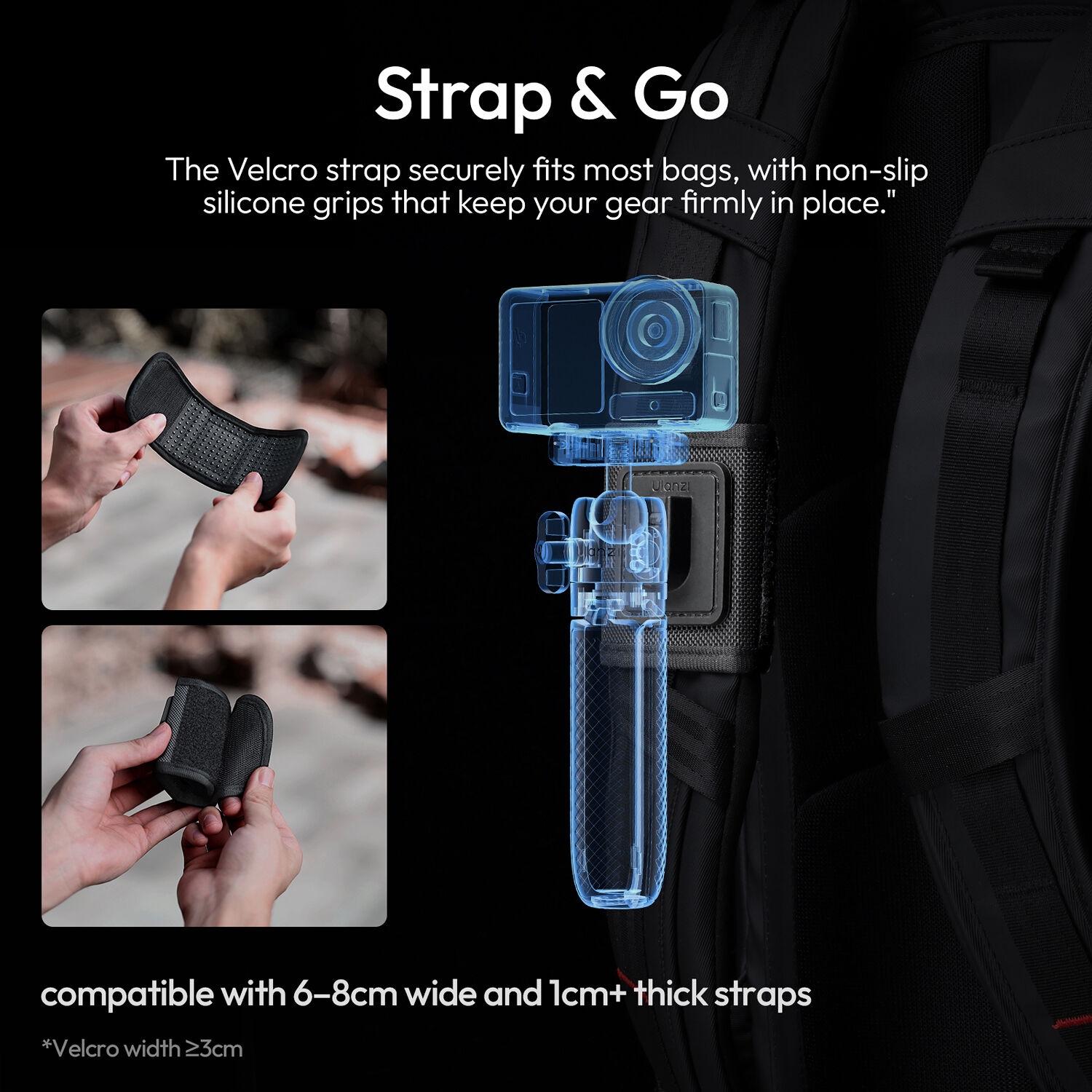 Trípode con Acople Rápido para DJI Action Ulanzi MT66 ClipMate S041 7