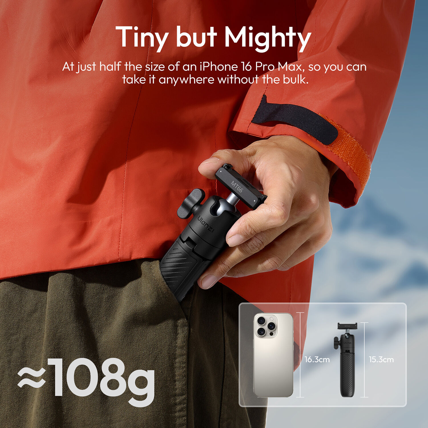 Trípode con Acople Rápido para DJI Action Ulanzi MT66 ClipMate S041 3