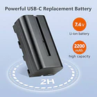 Batería NP-F550 No Decodificada para Luces LED Iluminus 3