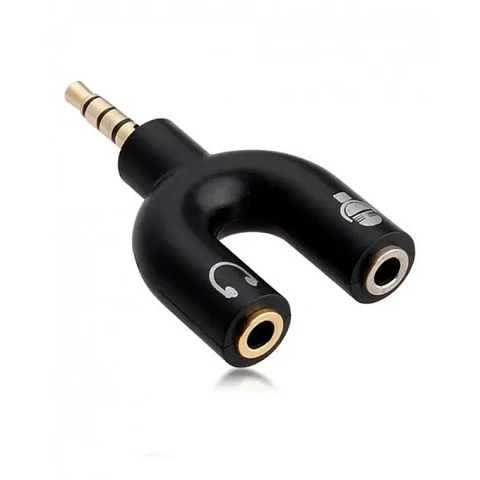 Adaptador Separador de Señal TRRS para Micrófono y Audífono