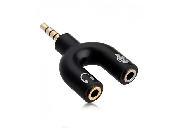 Adaptador Separador de Señal TRRS para Micrófono y Audífono