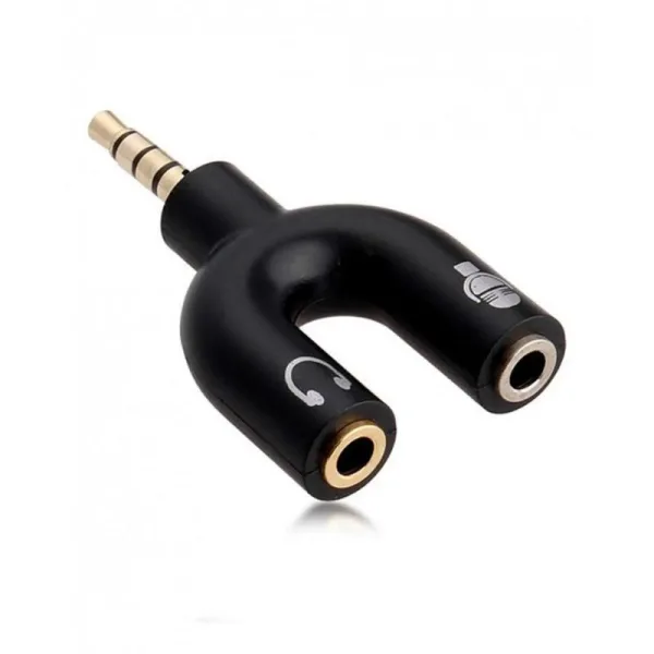 Adaptador Separador de Señal TRRS para Micrófono y Audífono 2