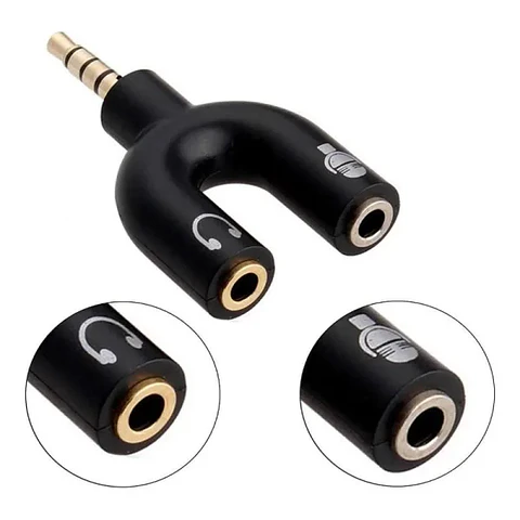 Adaptador Separador de Señal TRRS para Micrófono y Audífono