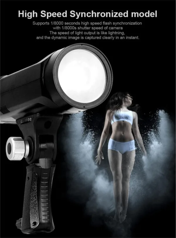 Flash de Estudio Portátil 250 W con Batería Recargable Triopo F1-250 2