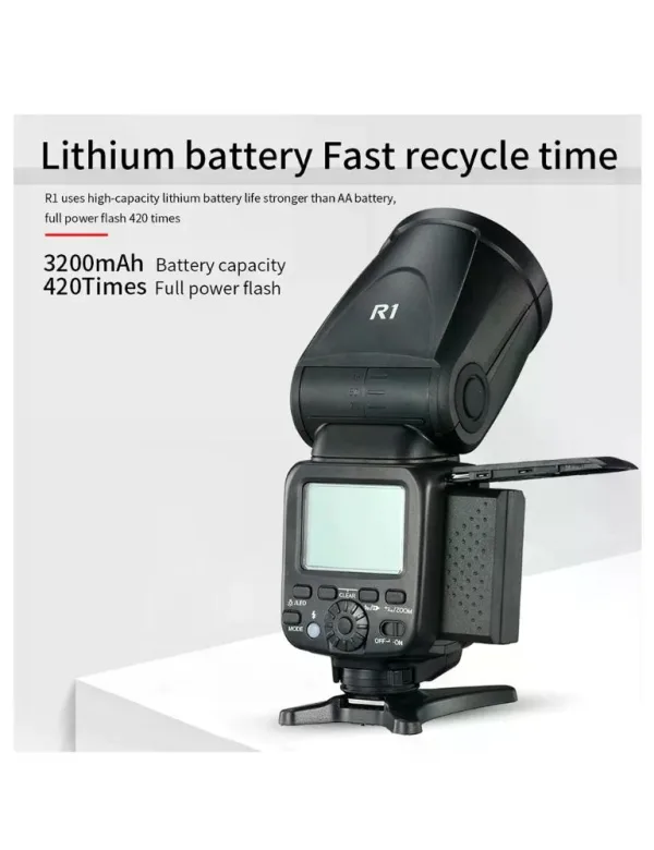 Flash de Cabeza Redonda TTL 2.4G para Sony Triopo R1 2