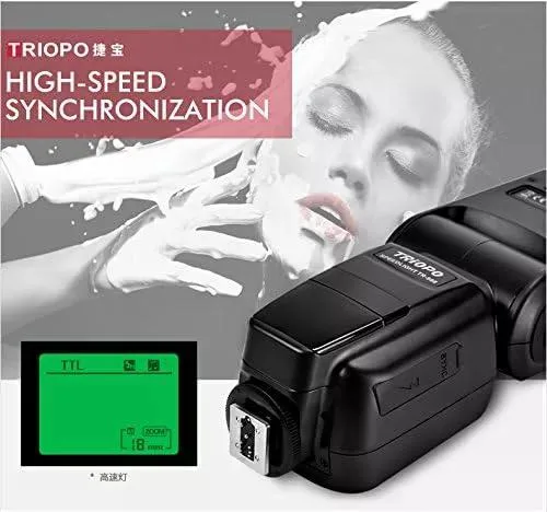Flash para Canon y Nikon Alta Velocidad 1/8000 HSS E-TTL I-TTL GN58 Triopo TR-988 3