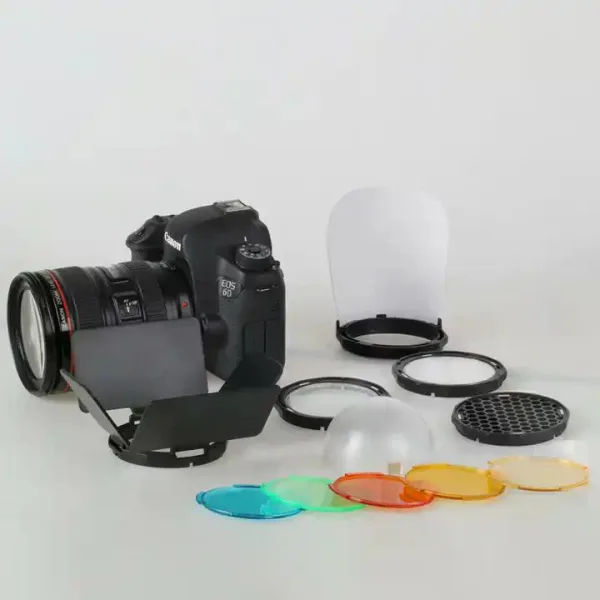 Set de Accesorios para Flash Speedlight Redondo Triopo TR-09 2