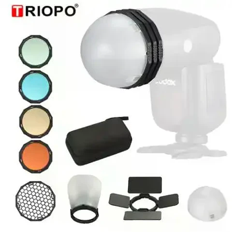Set de Accesorios para Flash Speedlight Redondo Triopo TR-09