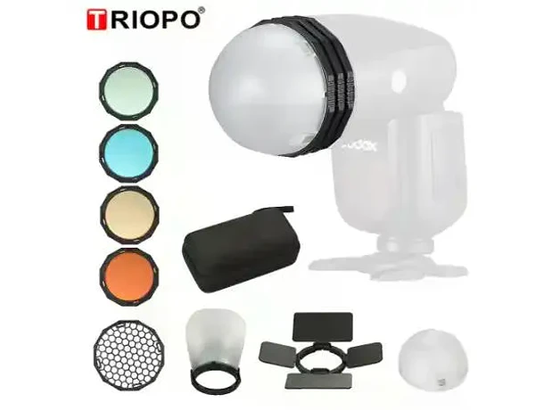 Set de Accesorios para Flash Speedlight Redondo Triopo TR-09