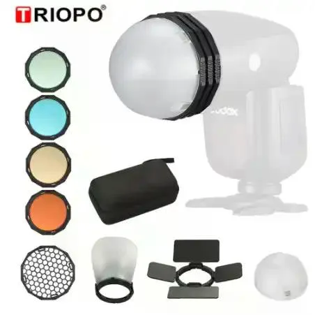 Set de Accesorios para Flash Speedlight Redondo Triopo TR-09 1