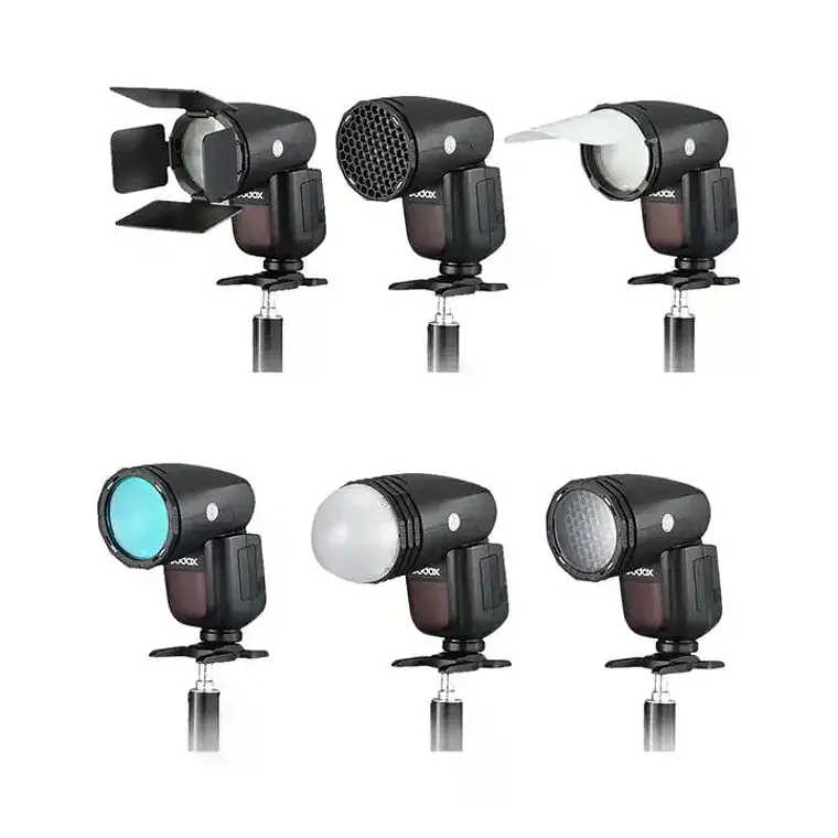 Set de Accesorios para Flash Speedlight Redondo Triopo TR-09 4