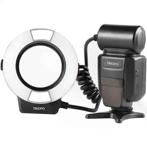 Flash Anular para Macro Fotografía con Luz LED para Nikon Triopo TR-15EXN 5